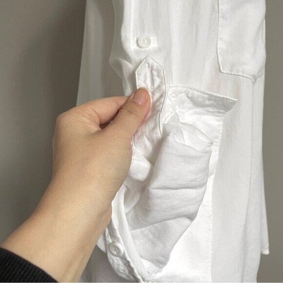 Anthropologie Cloth & Stone Split Back Button Down Button Shirt - Small - Picture 6 of 14